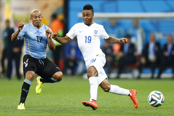 Egidio Arevalo Rios of Uruguay and Raheem Sterling of England_EUO_AGIF-shutterstock