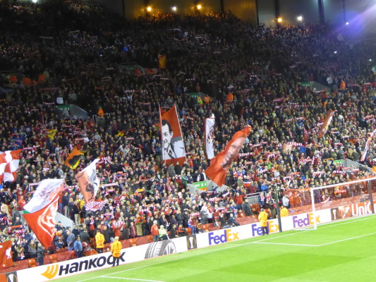 The Kop in full flow