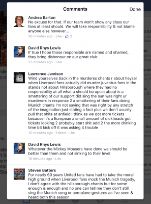 Comments By United Fans on Facebook